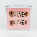 #2270 – Soft Glam Grid | Medium, Square Reusable Ready-to-Wear Nails