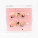 #2299 – Twilight Petals | Medium, Squaoval Reusable Ready-to-Wear Nails