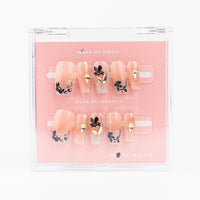 #2299 – Twilight Petals | Medium, Squaoval Reusable Ready-to-Wear Nails