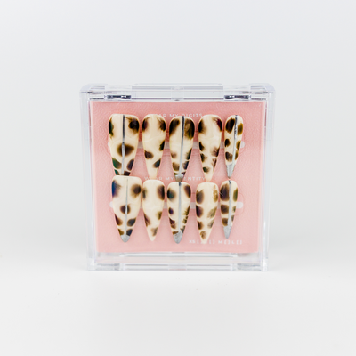 #2304 – Choco Drip | Long, Almond Reusable Ready-to-Wear Nails