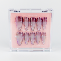 #2368 – Enchanted Ombre | Long, Almond Reusable Ready-to-Wear Nails