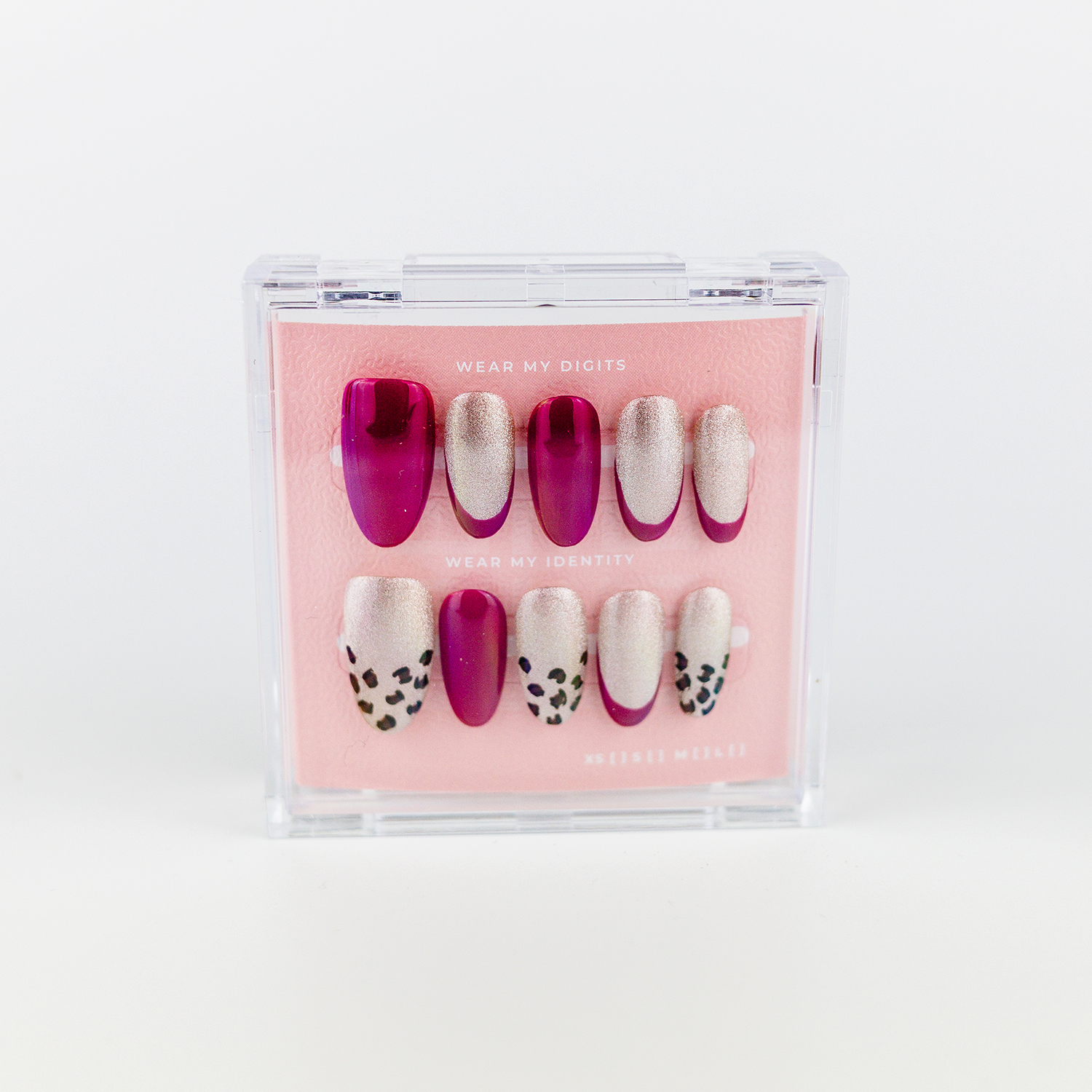 #2413 – Blush and Dots | Medium, Oval Reusable Ready-to-Wear Nails