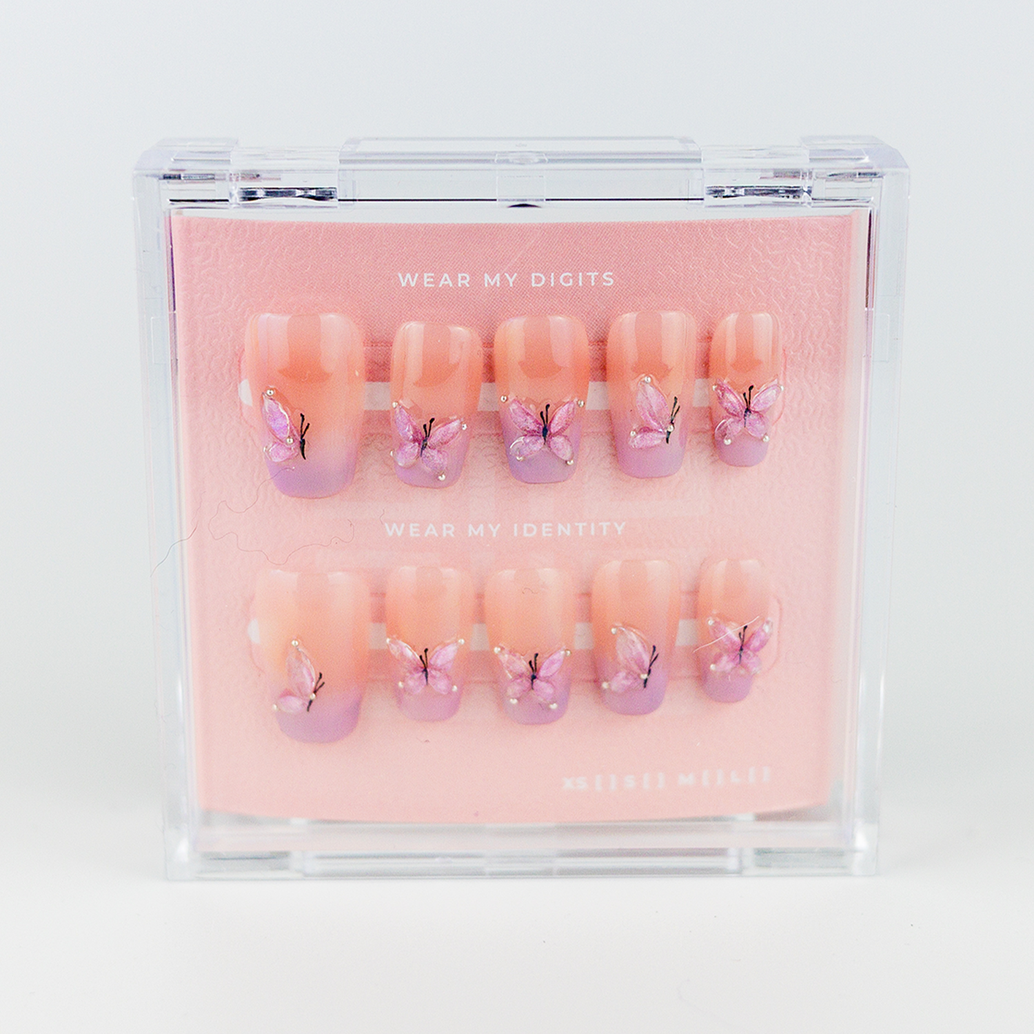 #2416 – Blush Wing | Medium, Squaoval