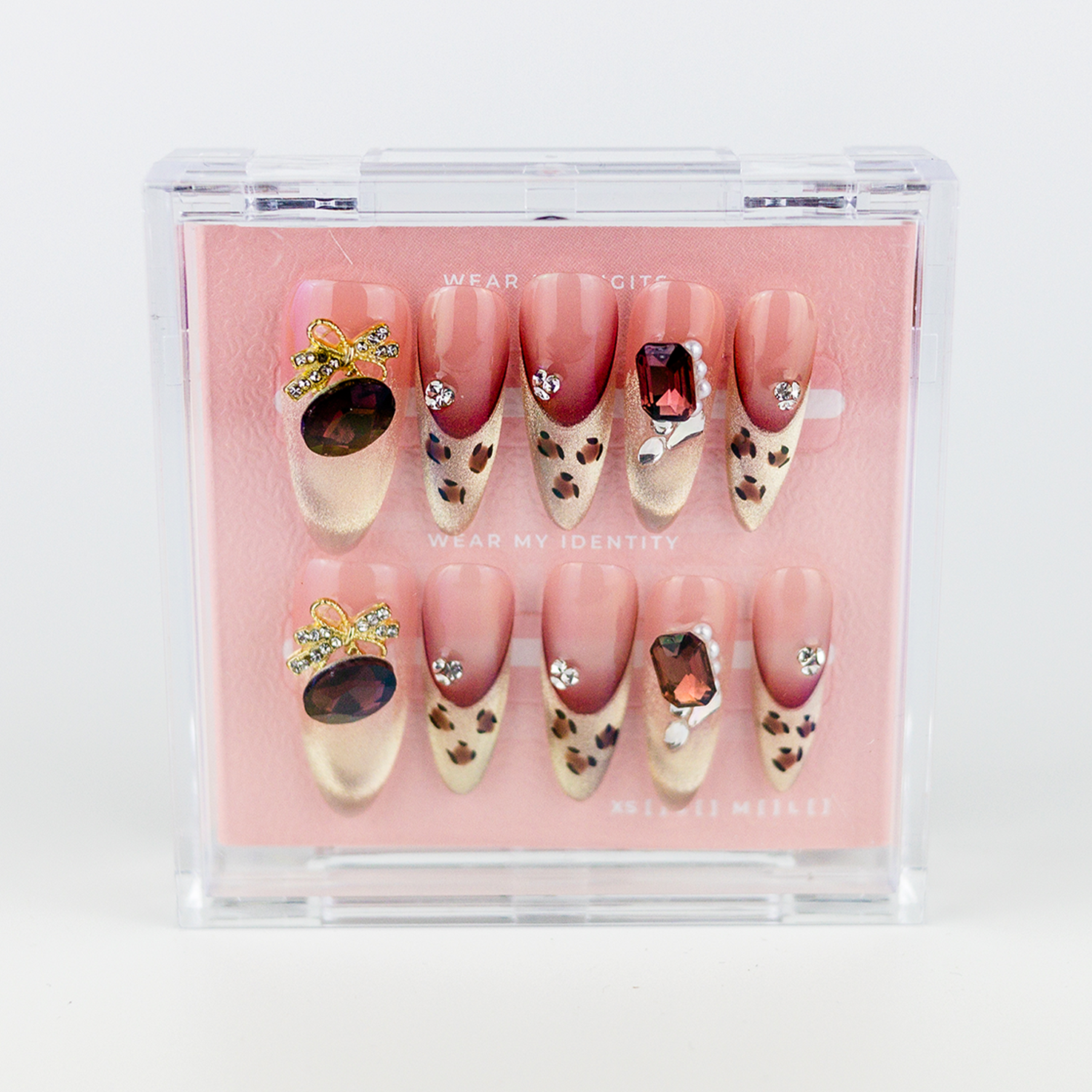 #2452 – Tartan Treasure | Long, Almond Reusable Ready-to-Wear Nails