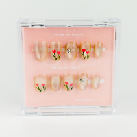 #2455 – Tulip Bloom | Medium, Square Reusable Ready-to-Wear Nails