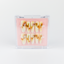 #2468 – Abstract Elegance | Long, Almond Reusable Ready-to-Wear Nails