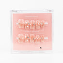 #27 – Pink Glow | Medium, Square Reusable Ready-to-Wear Nails
