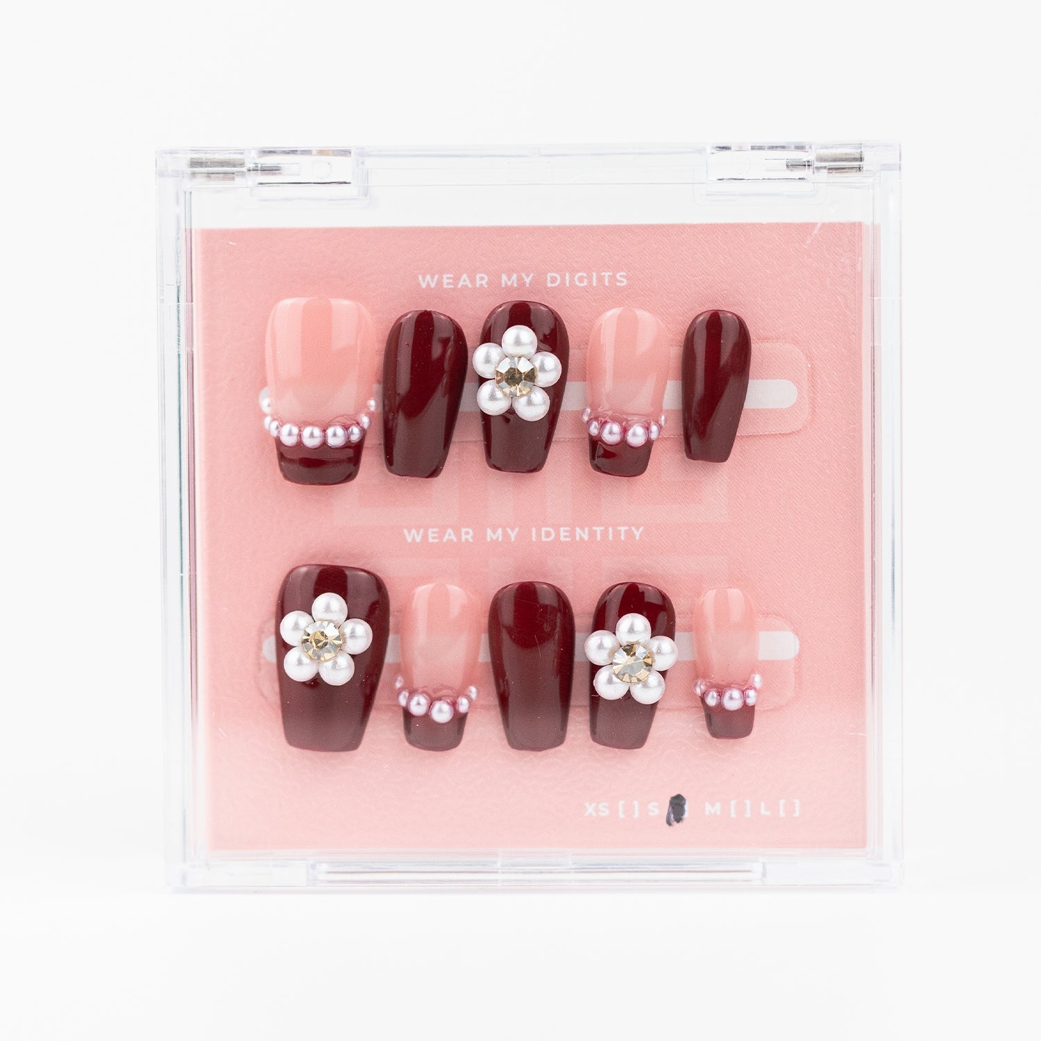 #2704 – Crimson Garden | Medium, Square