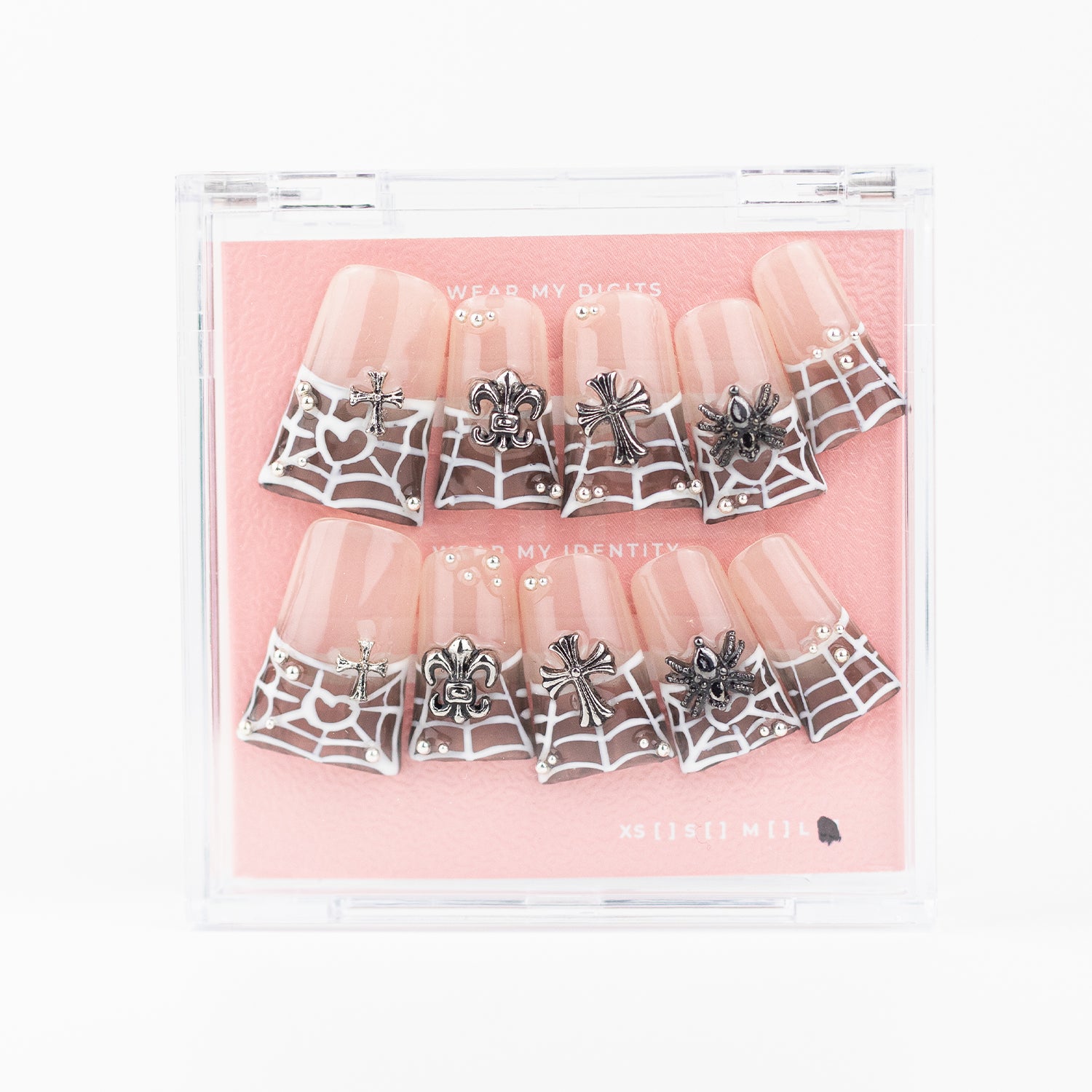 #2732 – Venom &amp; Virtue | Long, Coffin Reusable Ready-to-Wear Nails