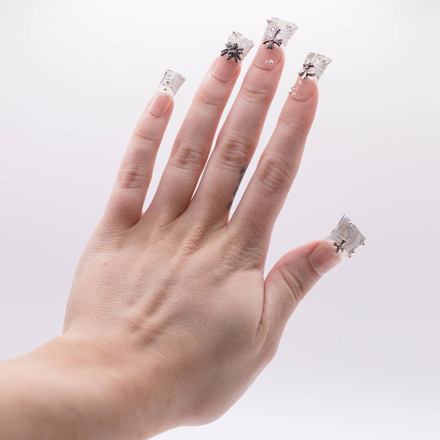 #2732 – Venom &amp; Virtue | Long, Coffin Reusable Ready-to-Wear Nails
