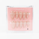 #2756 – Silver Lining | Long, Stiletto Reusable Ready-to-Wear Nails