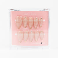 #2756 – Silver Lining | Long, Stiletto Reusable Ready-to-Wear Nails