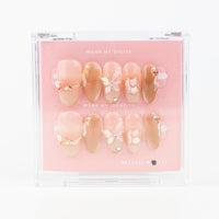 #2773 – Festive Flora | Long, Oval Reusable Ready-to-Wear Nails