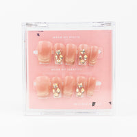 #2813 – Golden Mirage | Medium, Square Reusable Ready-to-Wear Nails