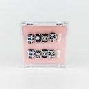 #470 – Rebel Ribbons | Medium, Squaoval Reusable Ready-to-Wear Nails