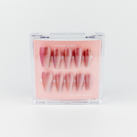 #543 – Shimmer Blush | Long, Coffin Reusable Ready-to-Wear Nails