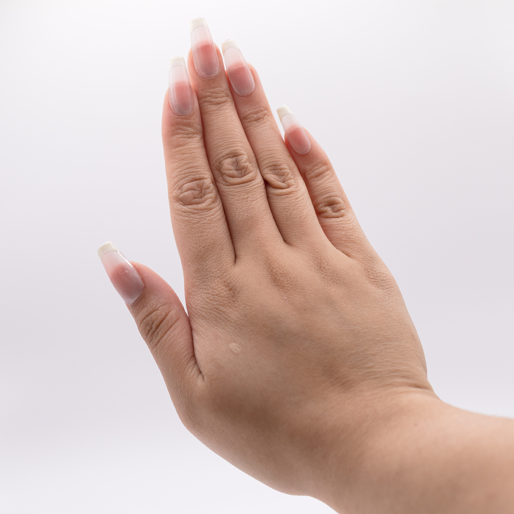 #554 – French Kiss | Long, Coffin Reusable Ready-to-Wear Nails