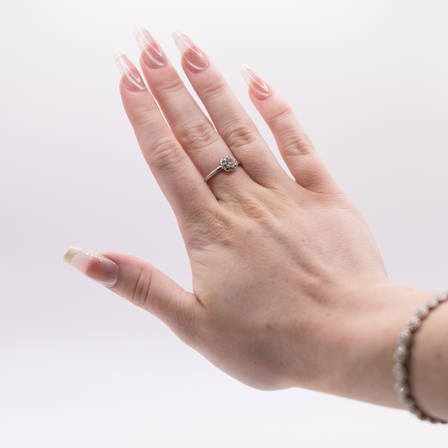 #554 – French Kiss | Long, Coffin Reusable Ready-to-Wear Nails