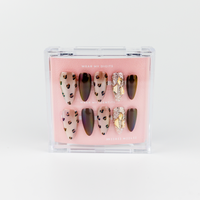 #90 – The Cheetah Spark | Long, Oval Reusable Ready-to-Wear Nails