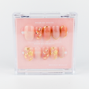 Buy Auram Bloom press on nails in Round shape, Party, Holiday theme, Nude  colour and Medium length.
