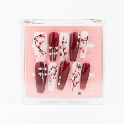 #1940 – Blooming Red | Long, Coffin