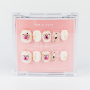 Buy Butterfly Effect press on nails in Round shape, Party theme, Nude,white pink colour and Short length.
