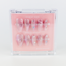 Buy Cat eye Glimmere press on nails in Oval shape, Holiday, Casual, Brights theme, Pink colour and Long length.
