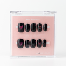 Buy  Dark Romance press on nails in Squaoval shape, Party theme, black colour and Medium length.
