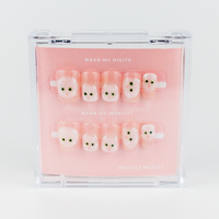 Buy Glampurrr press on nails in Squaoval shape, Casual theme, Pink colour and Medium length.
