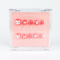 Buy Hey there Kitty! press on nails in Children shape, Brights, Holiday theme, Pink colour and Children's length.
