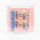Buy Medusa press on nails in Coffin shape, Holiday, Casual, Party theme, nude,lilac colour and Long length.
