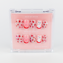 Buy Pawluxe Pawluxe press on nails in Squaoval shape, Holiday theme, Red, silver colour and Medium length.
