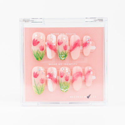 #282 – Pinkfinity | Long, Oval Reusable Ready-to-Wear Nails