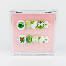 Buy Princess Ribbit press on nails in Children shape, Holiday theme, Green,white colour and Short length.
