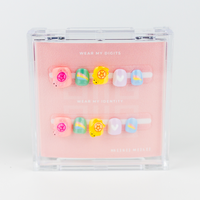 Buy Rainbow Match press on nails in Children shape, Brights, Holiday theme, Multicolour colour and Children's length.
