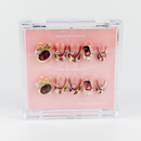 Buy Scarlet elegance press on nails in Square shape, Party theme, nude, beige, maroon colour and Short length.
