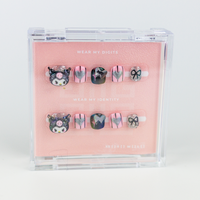 Buy  Shadow Kitty press on nails in Children shape, Brights, Holiday theme, Multicolour colour and Children's length.
