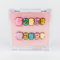 Buy Starbeam Hero press on nails in Round shape, Brights theme, Multicolour colour and Short length.

