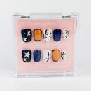 Buy Stargirl Diaries press on nails in Squaoval shape, Holiday, Brights theme, Blue,white,golden,orange colour and Medium length.
