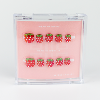 Buy Strawbaby press on nails in Children shape, Brights, Holiday theme, Red,green colour and Children's length.
