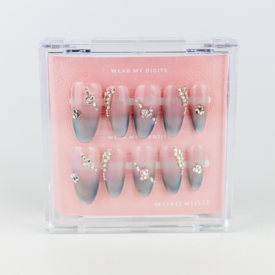#2259 – Twinkle Tips | Long, Almond Reusable Ready-to-Wear Nails