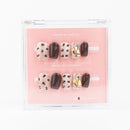 Buy Wildstone press on nails in Squaoval shape, Party, Holiday theme, Brown,nude colour and Medium length.

